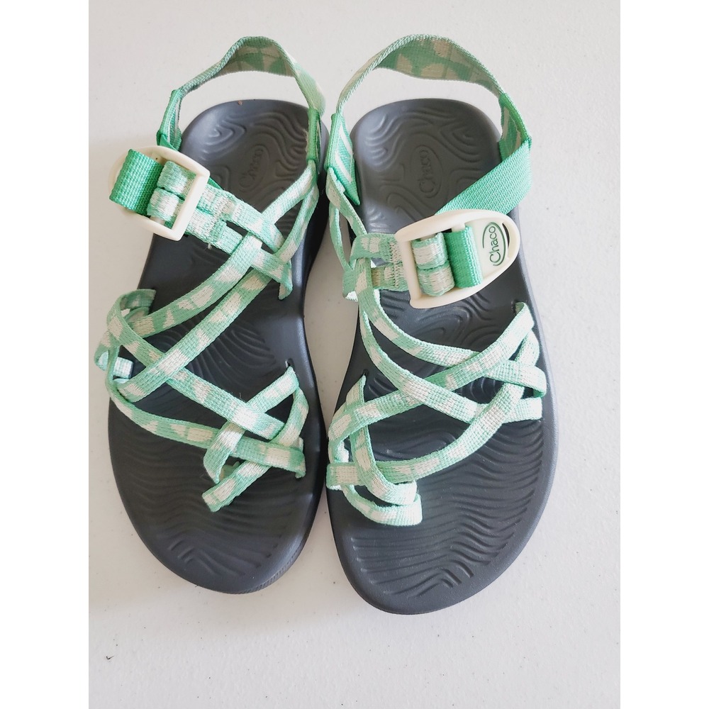 Chaco Womens Z Cloud 2 Mint Green Strappy Toe Loop Hiking Sandals Size 7 J107070 - Picture 10 of 10